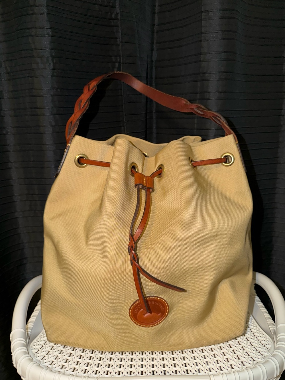 Dooney & Bourke Nylon Drawstring Bucket Bag - Picture 1 of 14